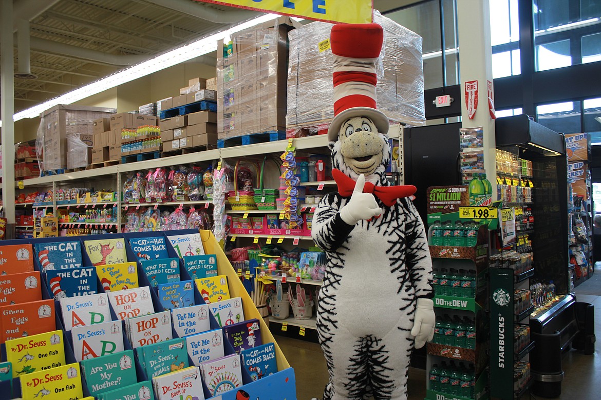 Photo by TANNA YEOUMANS
The Cat in the Hat visited Bonners Ferry Super 1 in rememberance of Dr. Seuss&#146;s birthday month.