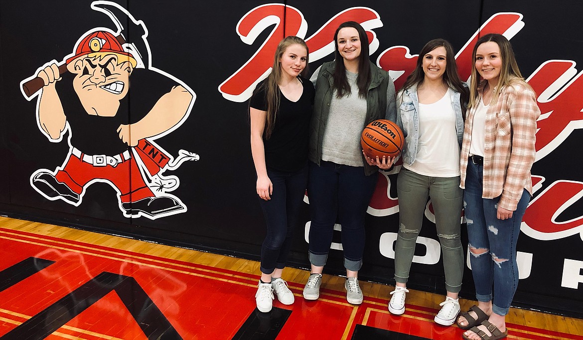 Photo by Josh McDonald
Wallace Lady Miners Sarah Johnson, Maggie Howard, Catie Sheppard and Jaden House were all named to the North Star All-League team.
