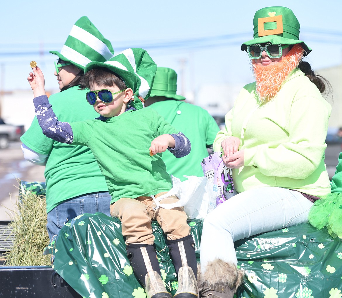 THE TEMPLER Family received the Greenest award for their colorful costumes on their float in the TRIC St. Patrick's Day Parade in Ronan.