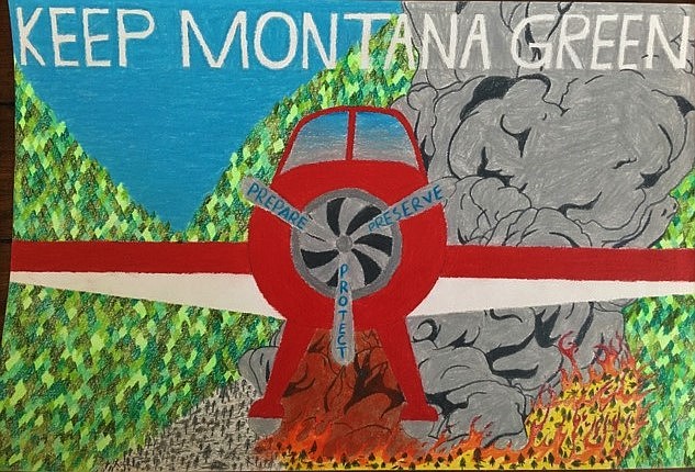 ABIGAIL WHEELER, a Superior School sixth-grader, was the regional winner in the intermediate division for her poster in the Keep Montana Green Association poster art contest. (Photo courtesy Clara Wheeler)