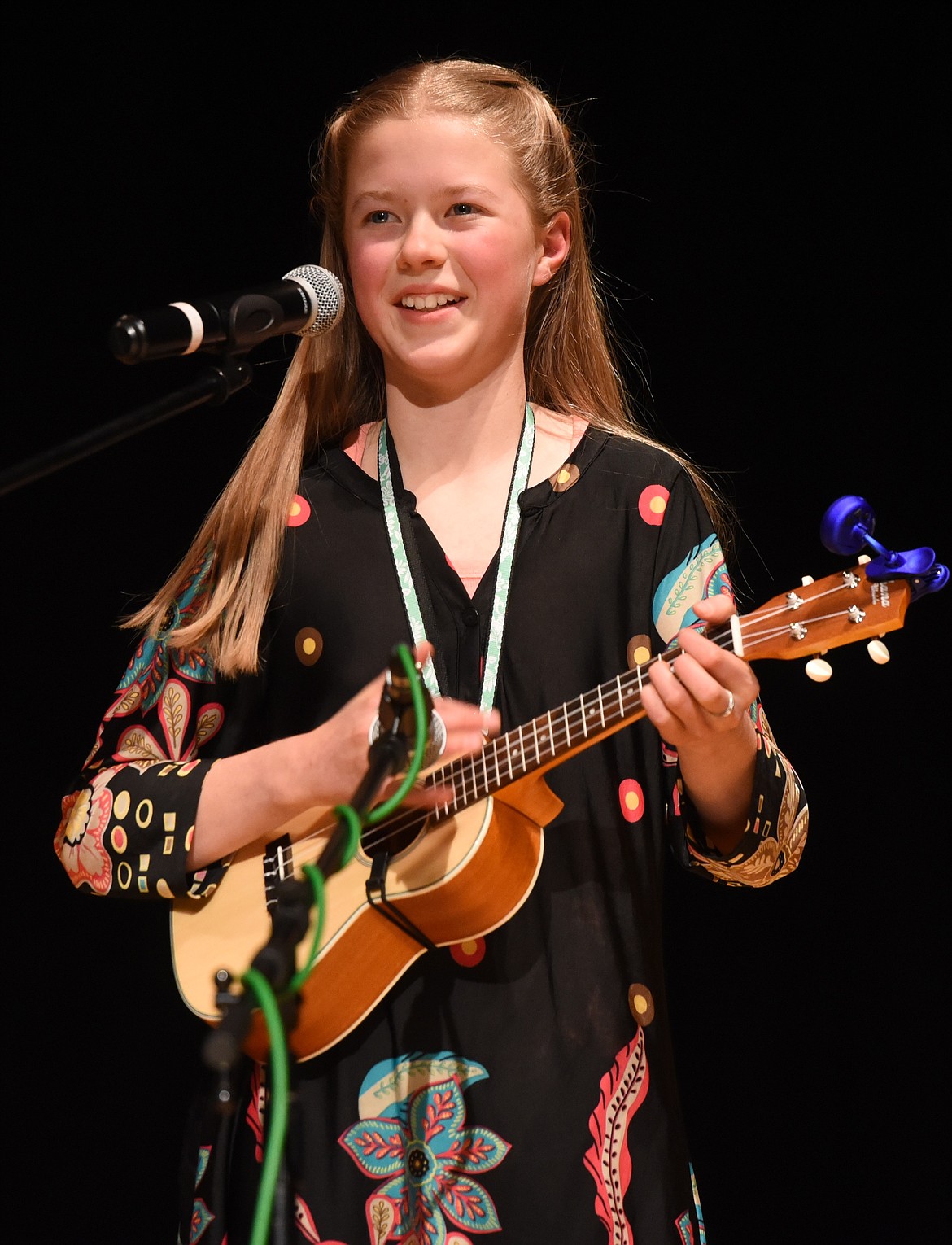 SHARPLY DRESSED Mollie Wintor Snydor earned first place in the Intermediate division of Mission Valley Has Talent with her ukulele/vocal medley.