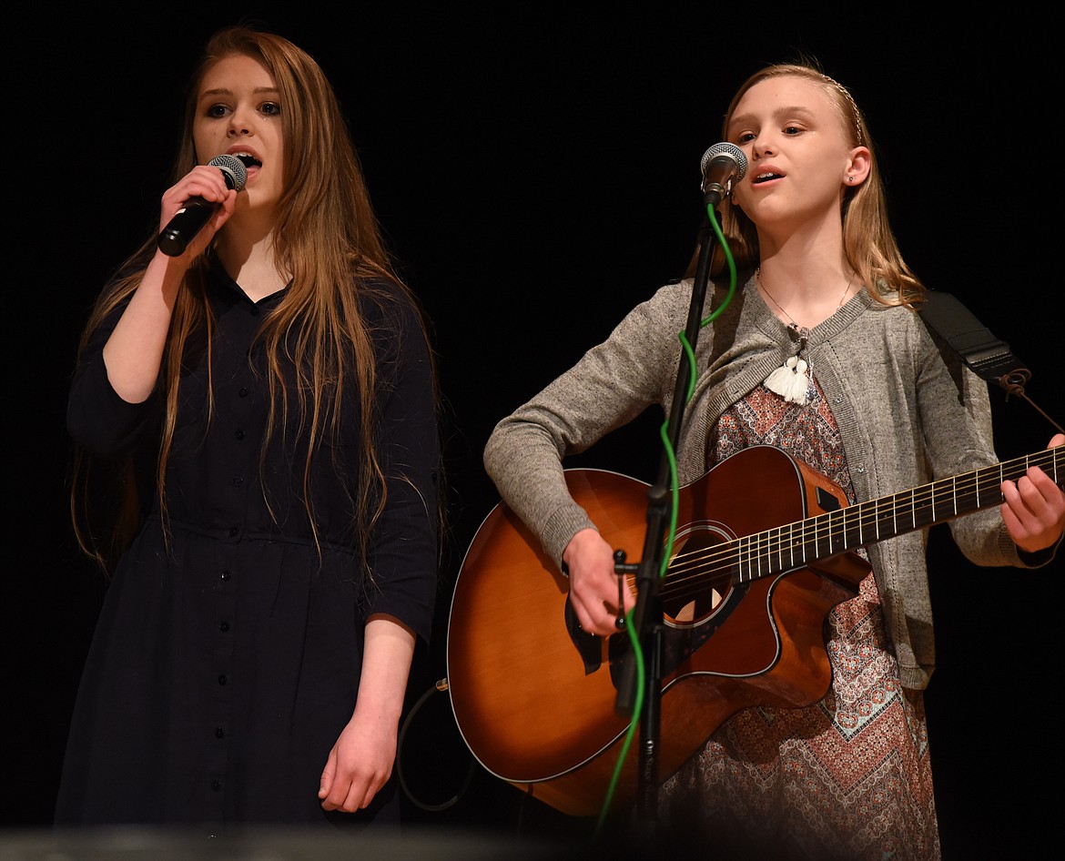 ABIGAIL AND ELIZABETH De Lay were second in the Intermediate division at Mission Valley Has Talent. They performed their original song, &#147;Hold On.&#148;