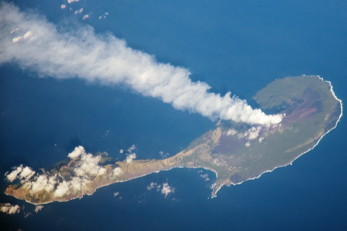 NASA
Volcanic Pagan Island in Northern Marianas, occupied by the Japanese from 1914 until the end of World War II, is where Ranald MacDonald met two marooned sailors who told of buried treasure.