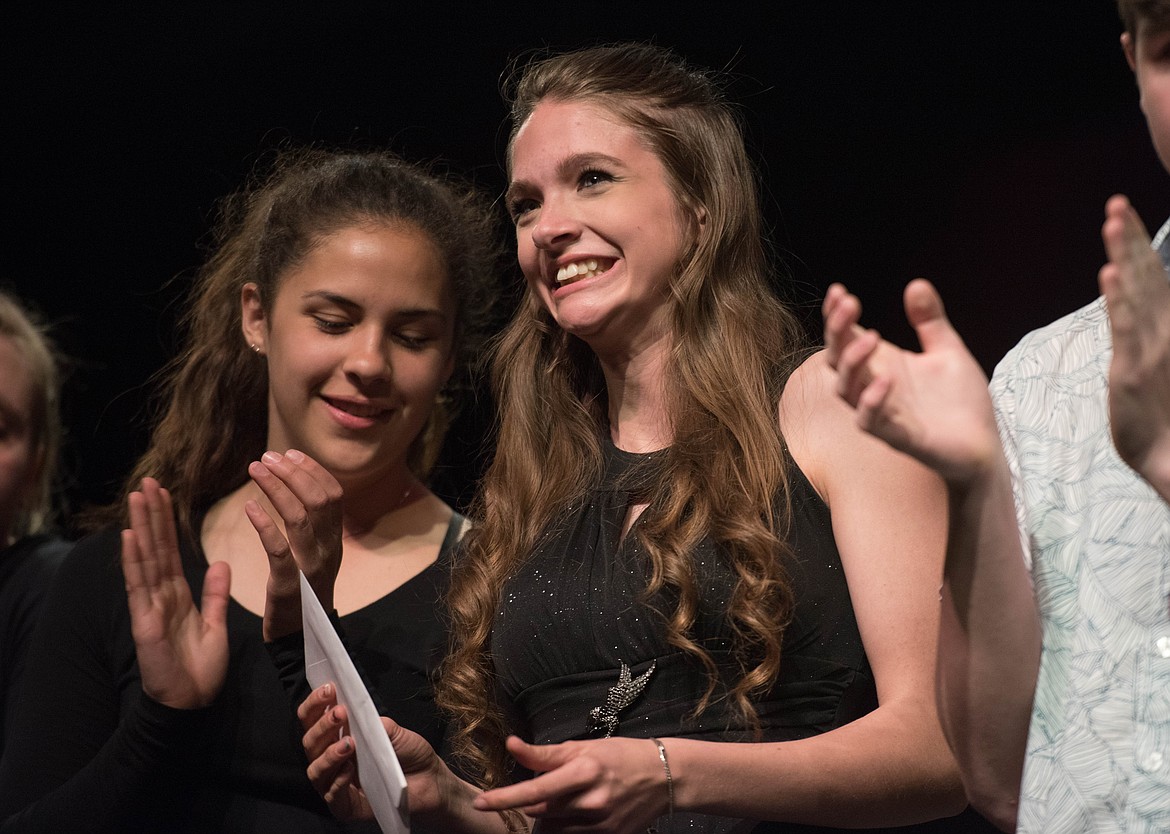 Mikalyn Zeiler wins third place for her opera performance of &#147;Tu Mancavi a Tormentarmi&#148; for the Libby High School talent show, Thursday at the Libby Memorial Events Center.