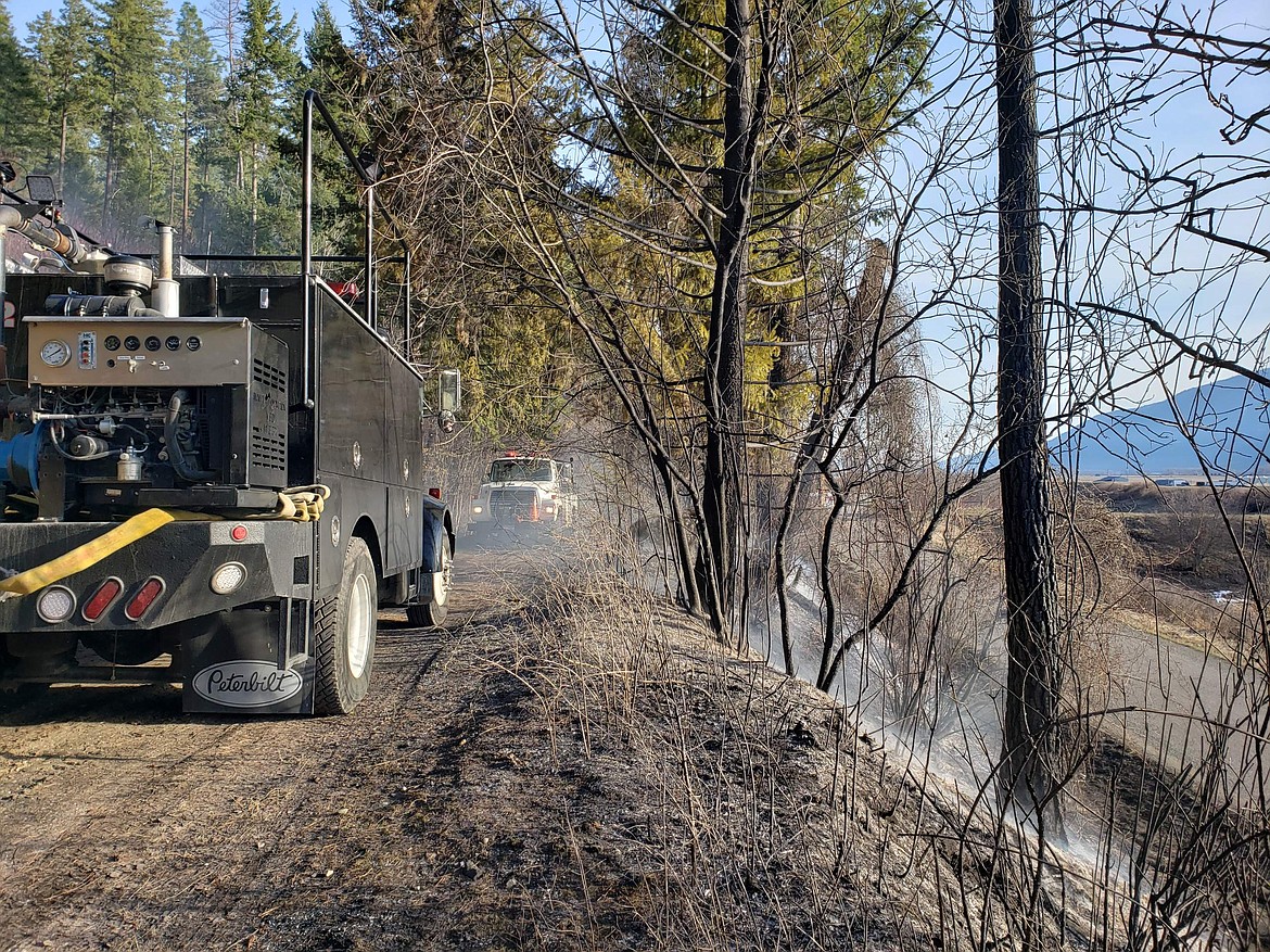 Courtesy photos
Personnel from four different fire departments responded to three wildland fires on Tuesday, prompting a reminder for residents to keep a close watch on all controlled burns.