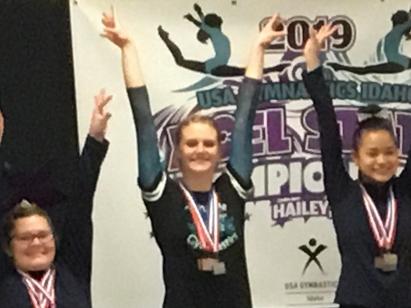 Courtesy photo
Amber Shoolroy of Technique Gymnastics was the Idaho Xcel Platinum State 3rd Place Beam Medalist with a 9.325, 4th Place Vault Medalist, 3rd Place Bars Medalist, and 2nd Place All Around with a score of 37.375 at the recent state meet in Hailey.