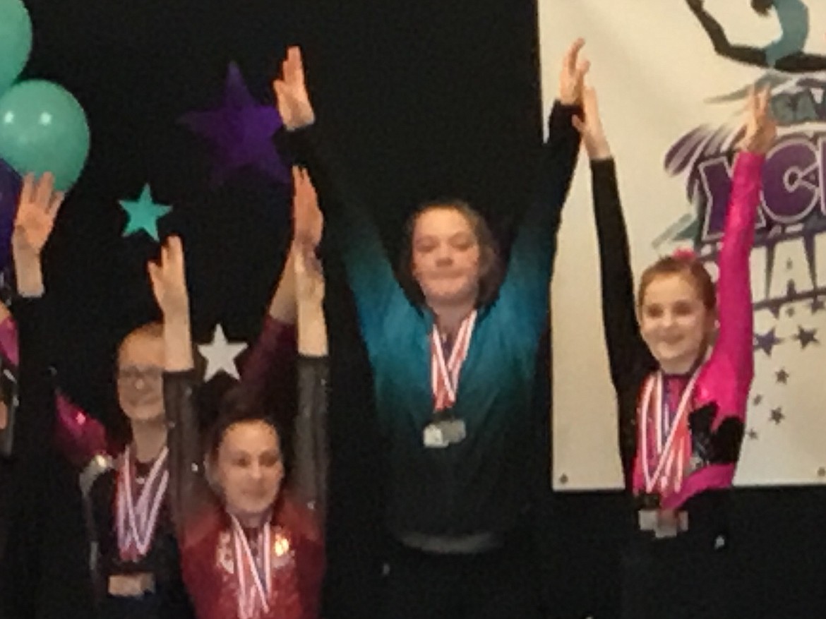 Courtesy photo
Elyse Hemenway of Technique Gymnastics was the Xcel Gold Idaho State 2nd Place Beam Medalist with 9.55, the Place Vault Medalist, 6th Place Bars Medalist, and 2nd Place All Around Medalist with a score of 37.25 at the recent state meet in Hailey.