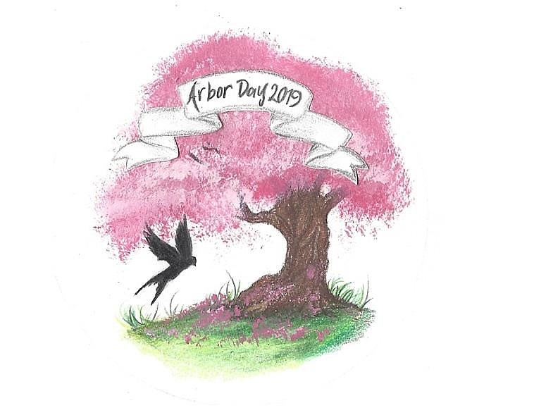 The first-place winner in the city of Coeur d&#146;Alene&#146;s Arbor Day sticker art contest is Lakeland High School student Chelsea Wrotenberg.