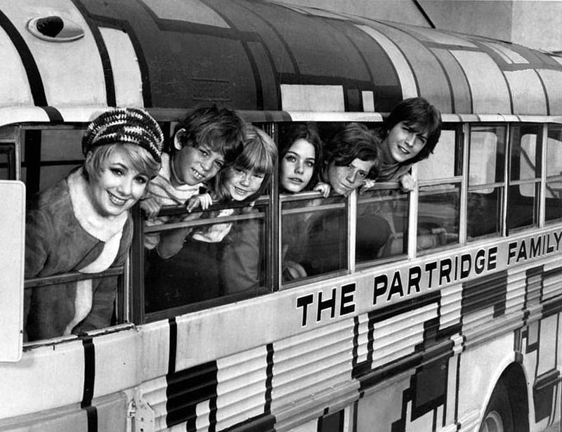The first cast of the Partridge Family show, first season, 1970.