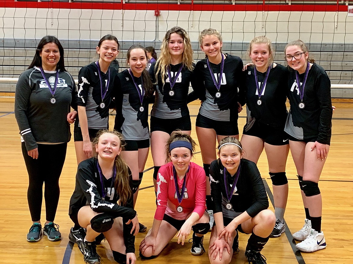 Courtesy photo
The 208 under-14 Volleyball Club team won the gold championship at the &#147;Spring Foolin&#148; AAU tournament last weekend in Missoula, Mont. In the front row from left are Olivia Naccarato, Saray Goode and Reagan Jeanselme; and back row from left, coach Kara Beidler, Lauren Moody, Kyra Opp, Nadia Taylor, Lindsay Stubbs, Piper Wasson and Clara Johnson.