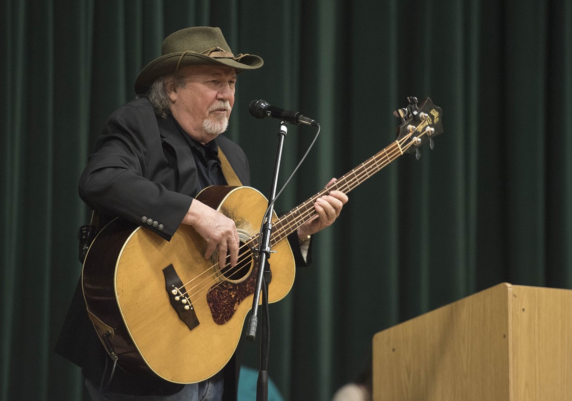 Distinguished Graduate Hall of Fame inductee Steve Riddle talked about his travels and love for Libby, followed by a song about a cowboy who gave away his horse &#151; composed by Dick Riddle for his off-Broadway musical &#147;Cowboy.&#148; Two of his siblings &#151; Dina Riddle Jewel and R. Richard &#147;Dick&#148; Riddle &#151; were also inducted into the Hall of Fame April 8.