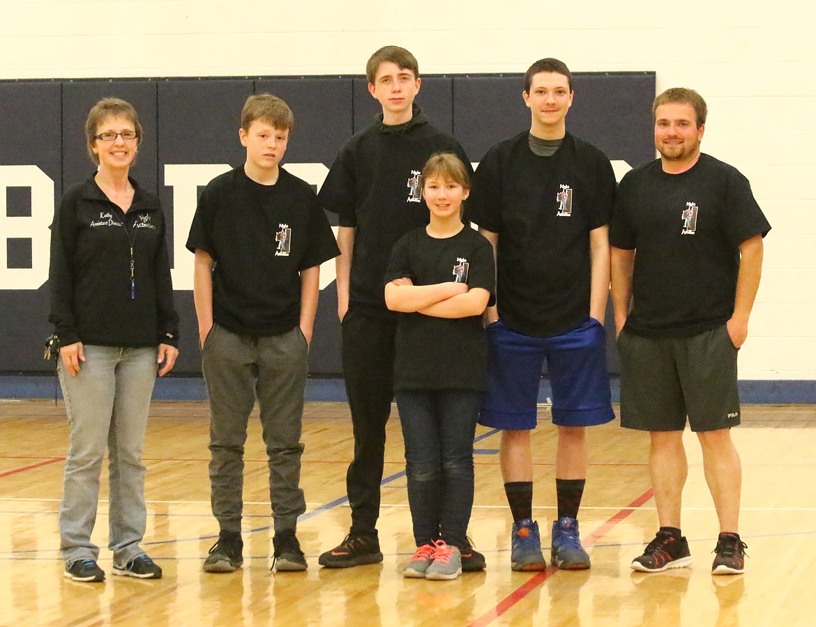 Photo by MANDI BATEMAN
At the end of the ten week session, the participants receive t-shirts. From left to right: Assistant Director Kathryn L. Wenzel MSW, LCSW, Justin Strugar, Adam Matyr, Ilena Wenzel, Jacob Herman, and mentor Michael Brewer.