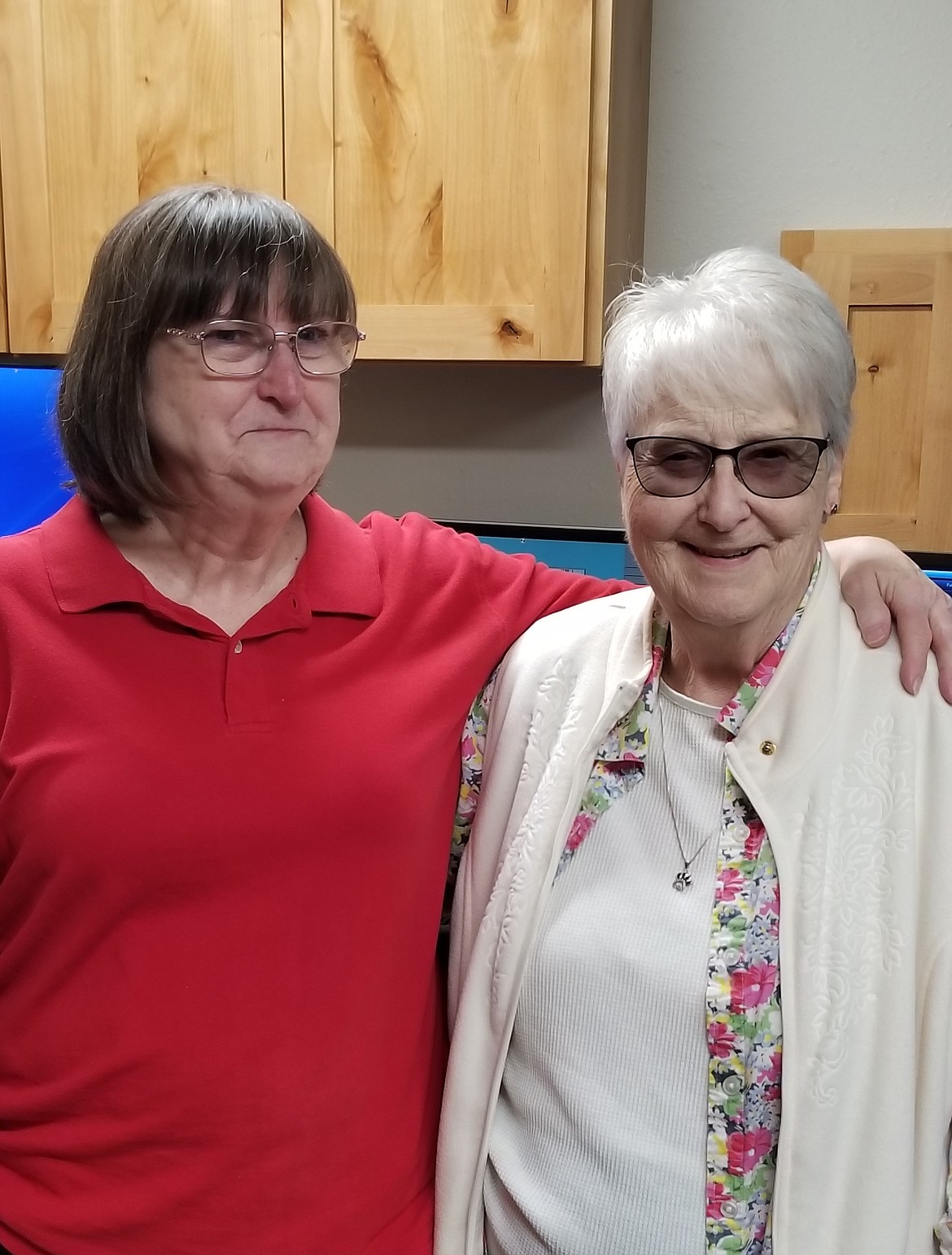 Photo by MANDI BATEMAN
Laura Sekon, the newest 911 Dispatcher at the Boundary County Sheriff&#146;s Office, and Audrey Schenck, who was a 911 Dispatcher when the Sheriff&#146;s Office was a new building.