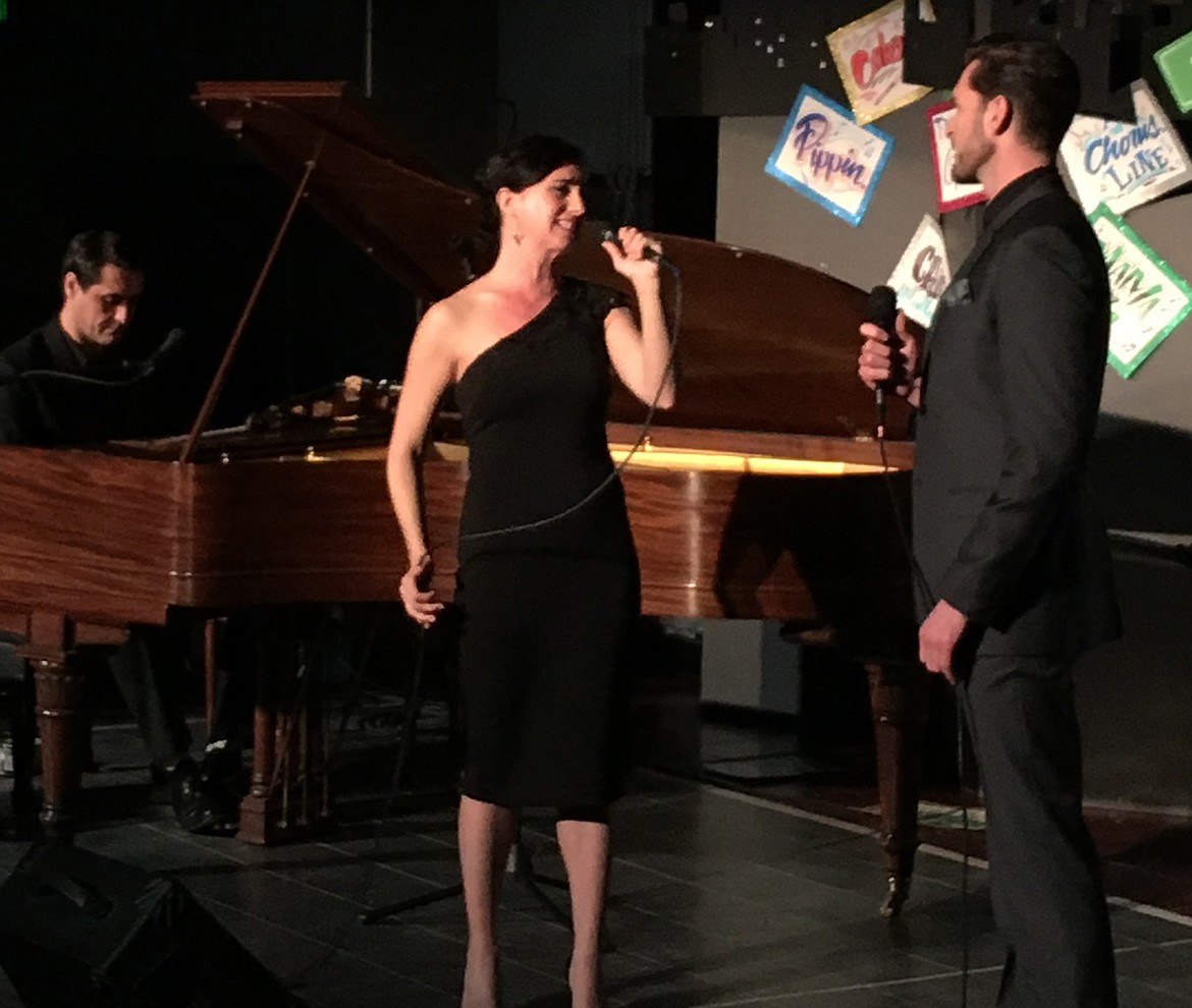 O SOLE Trio&#146;s Erin Shields and Michael Kelly evoke the beauty of romance with  Broadway hits such as West Side Story&#146;s &#147;Somewhere.&#148; David Shenton is on piano. (Carolyn Hidy photos/Clark Fork Valley Press)