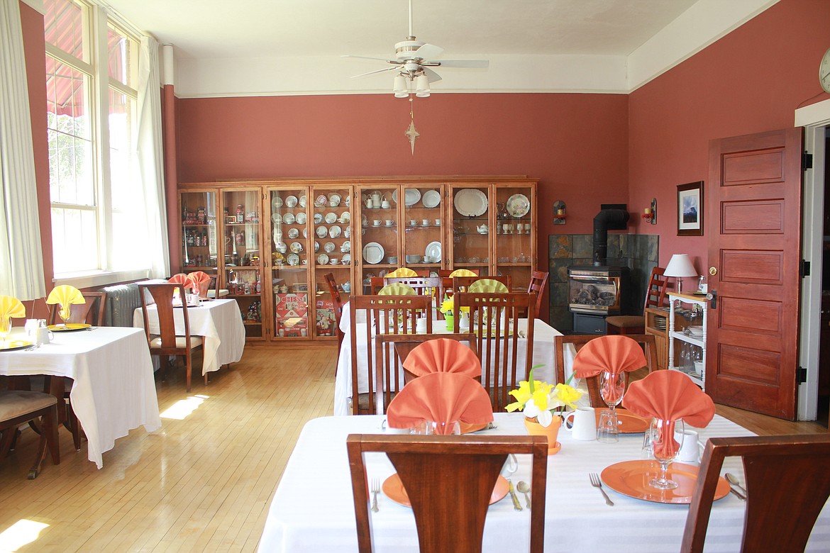 The formal dining room is where guests may enjoy a homemade breakfast during their stay.