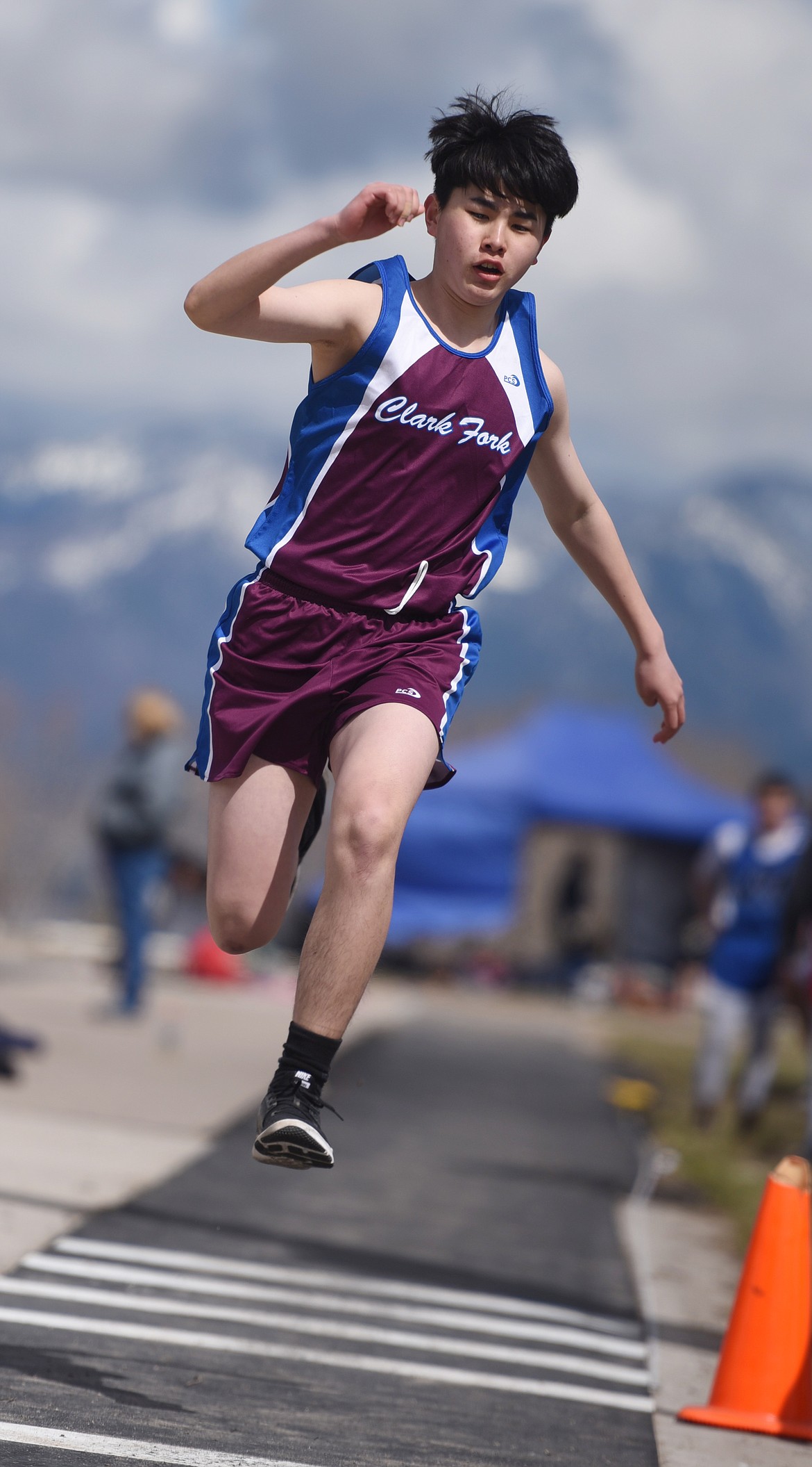 GIHWAN JUNG, an exchange student at Alberton High School, had a personal best of 30 feet, 9 1/2 inches in the triple jump for Clark Fork at the Dave Tripp Invitational last Friday in Polson.