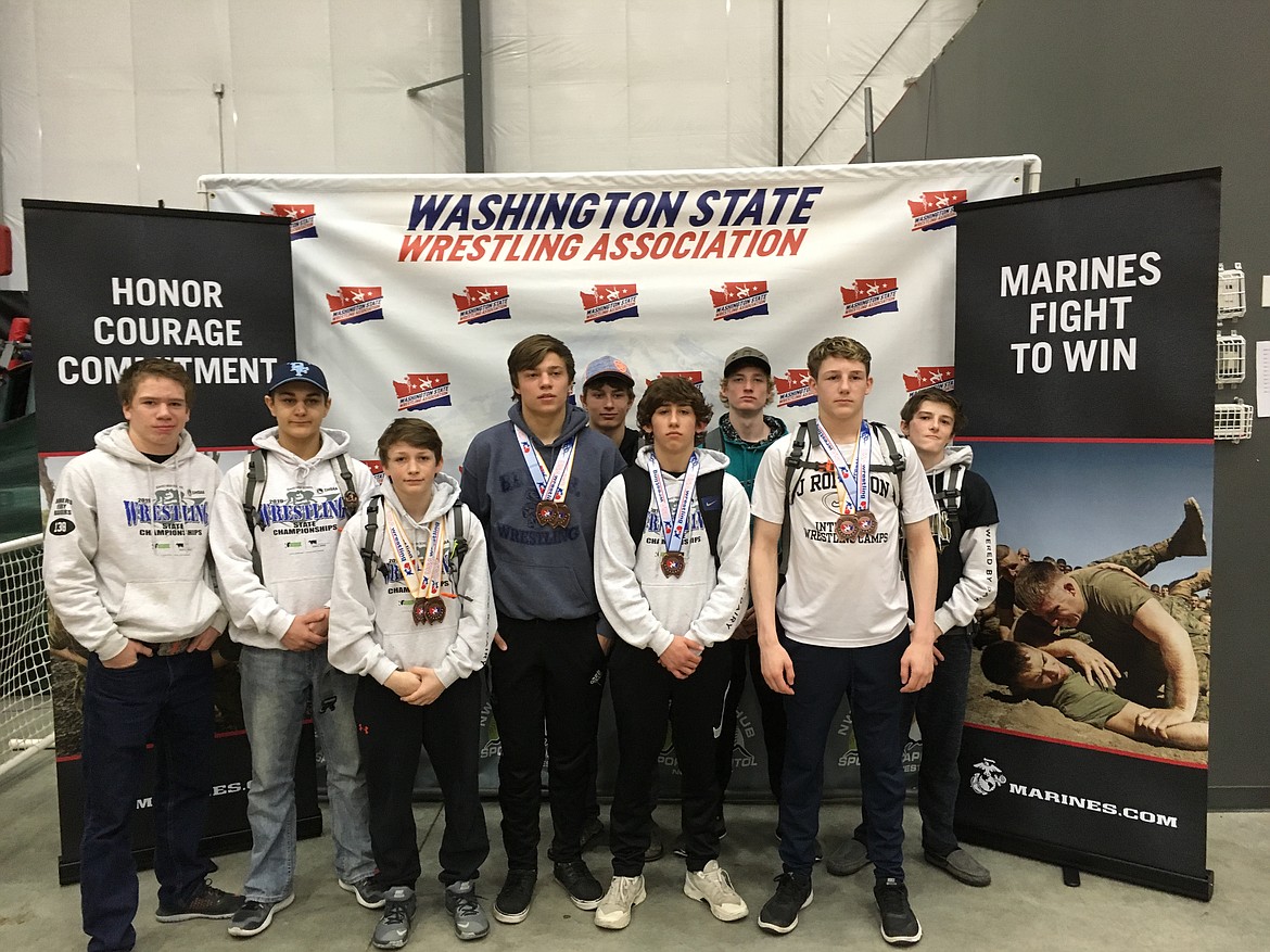 (Courtesy Photo)
Greco placers Evan Barajas (third place), Marcus Regehr (third place), Eli Richards (fourth place), Andrew Sandelin (fourth place), Kyle smith (fifth place), Austin Madden (sixth place), Jackson Rikter (sixth place), also competing Manuel Naccorato, and Spencer Eby.