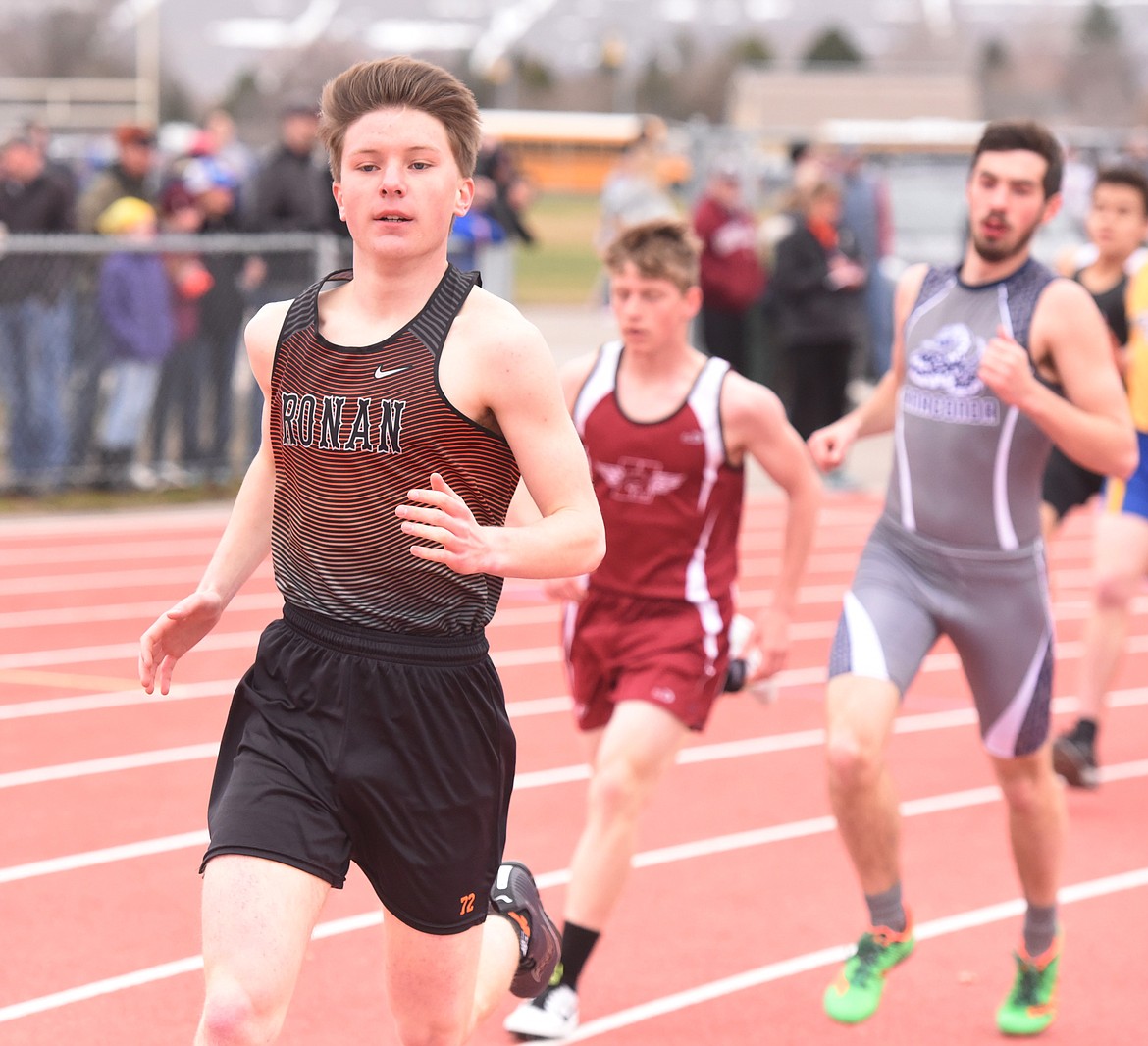 RONAN HIGH School runner Brant Heiner competes in the Frenchtown Invite Saturday at Big Sky High School in Missoula. (Joe Sova/Lake County Leader)