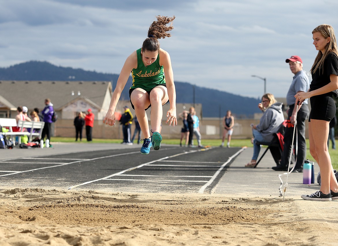 Lakeland High&#146;s Abbey Neff competes in the triple jump at the Christina Finney Relays.