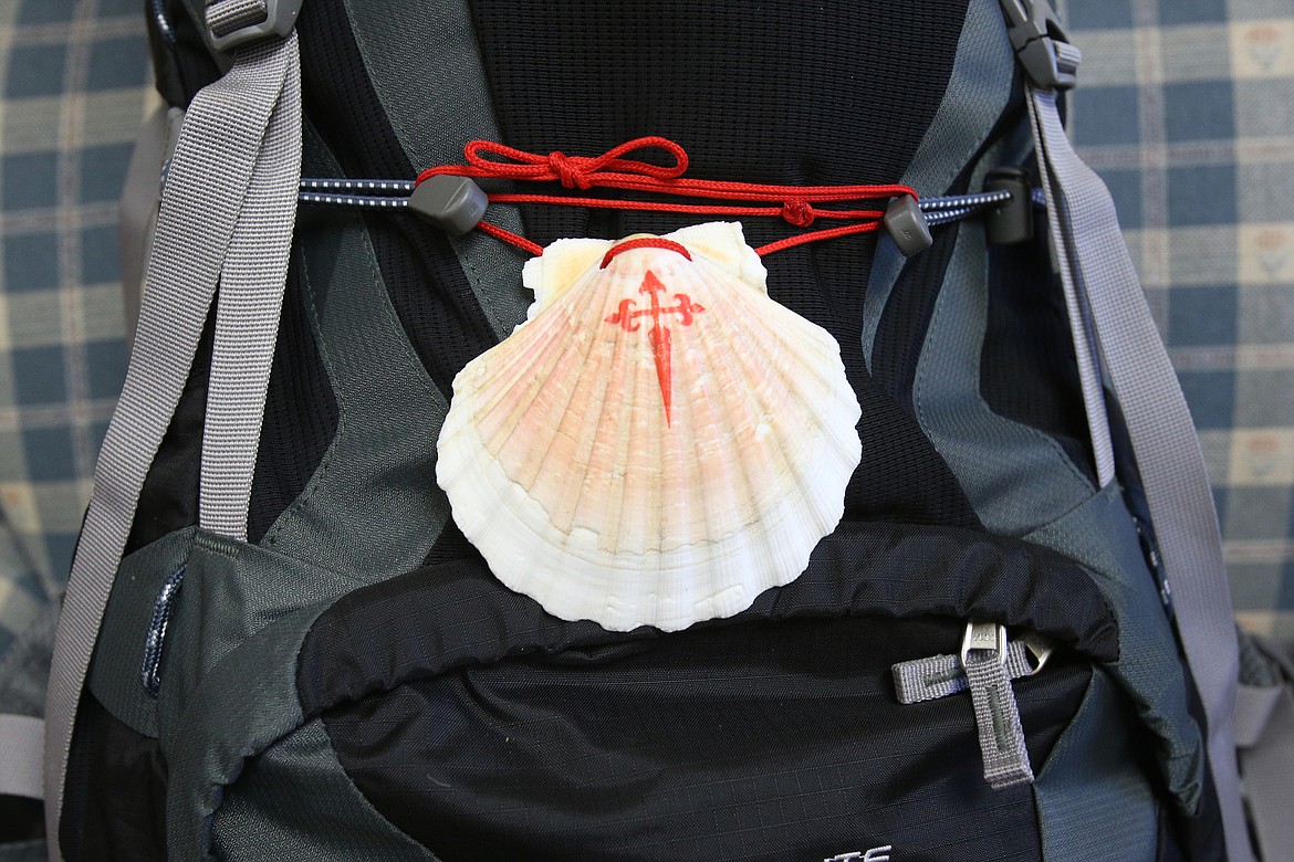 Rev. Stephen Towles of Unity Spiritual Center will display a scallop shell on the back of his pack. The shell has long been the symbol of the Camino de Santiago pilgrimage. (LOREN BENOIT/Press)