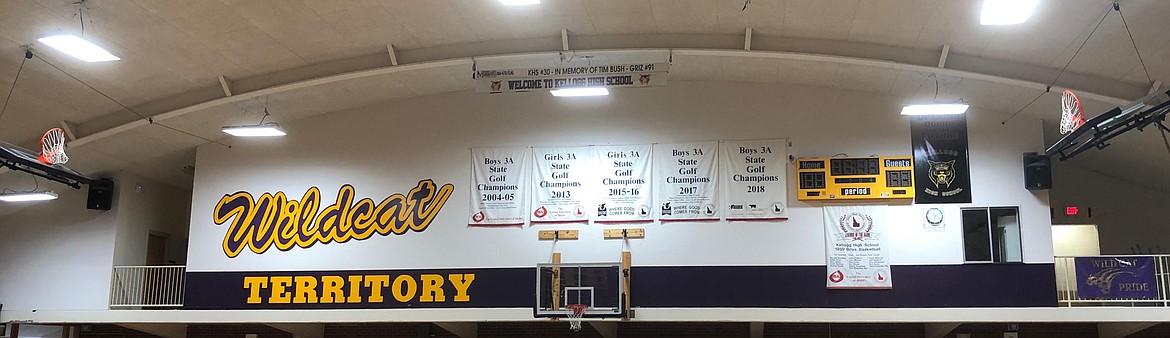 Courtesy images
This is a before and (potentially) after photo of the south wall inside Kellogg High School’s gym. The class of 2020 is currently raising funds to get the $5,500 mural completed by the time school resumes this fall.