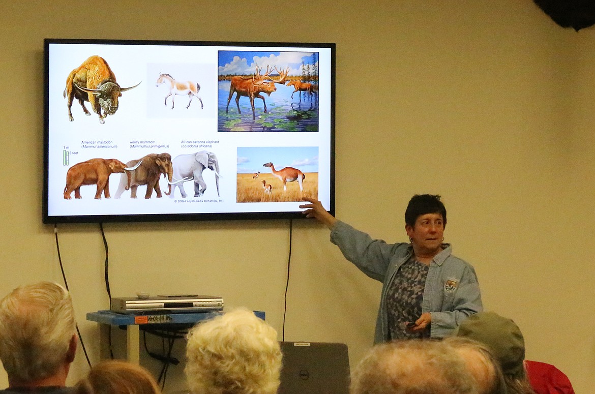 Photo by MANDI BATEMAN
Carla Burnside discussed the different animals that once roamed our area.
