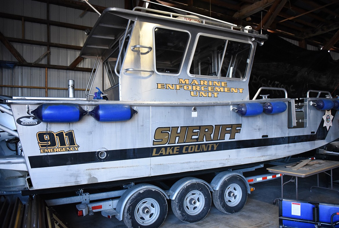 LAKE COUNTY Search and Rescue uses the boat pictured as needed, often on Flathead Lake. It is housed at the LASAR headquarters on Main Street in Polson. (Joe Sova/Lake County Leader)