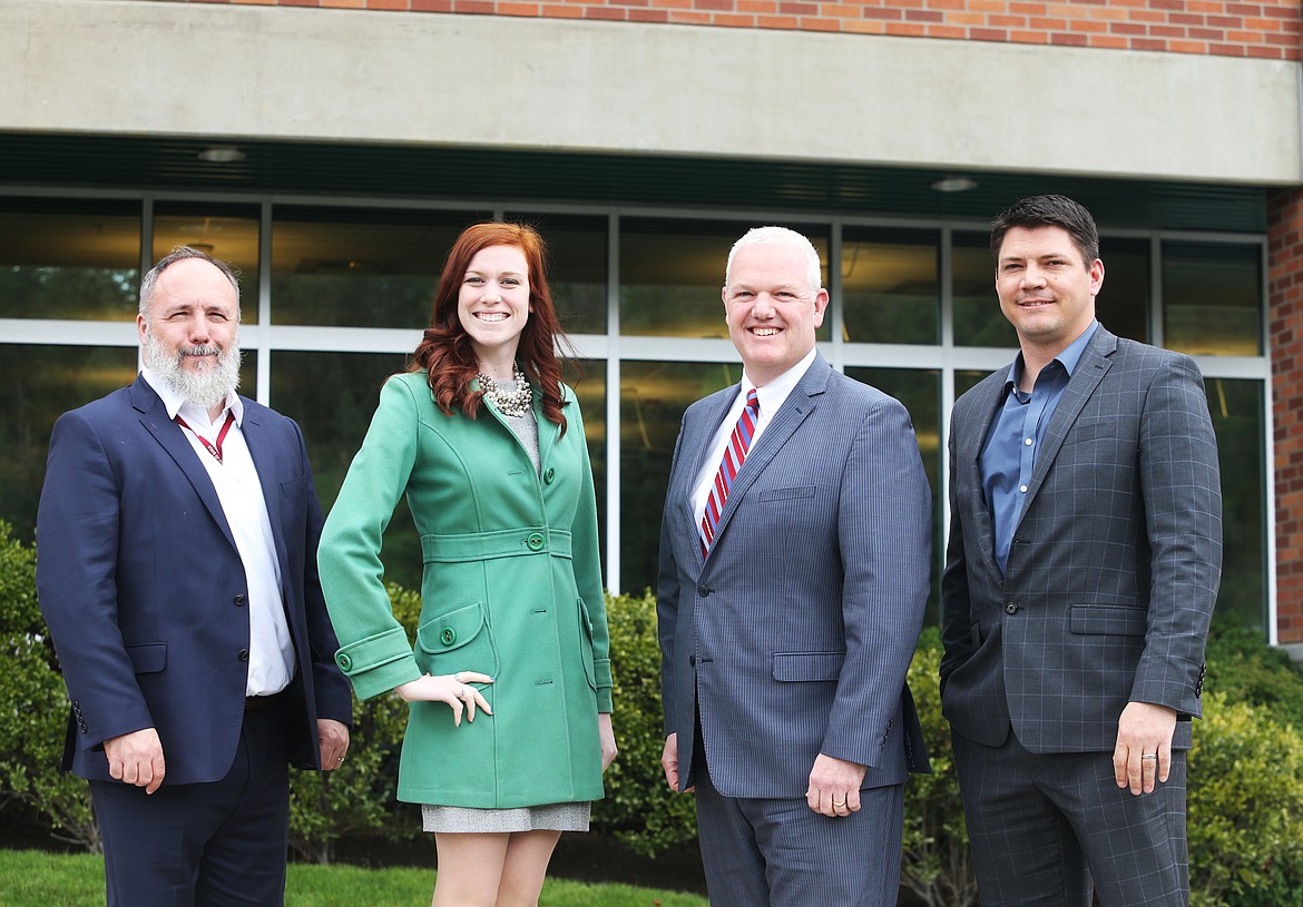 From left, Deputy Controller Chris Strow, Program Specialist Mackenzie Smith, State Controller Brandon Woolf and Chief of Staff Josh Joshua Whitworth are the brains behind Idaho's Transparent Idaho website. (LOREN BENOIT/Press)