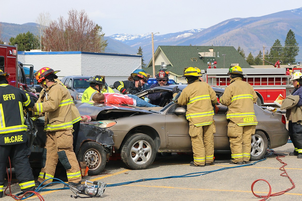 Photo by MANDI BATEMAN
The scenario was intended to showcase how even a couple of seconds, looking at a cell phone while driving, could change or end lives forever.