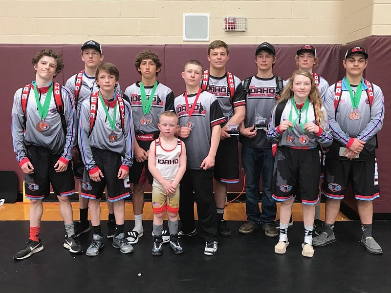 Courtesy photo
Members of the Bonners Ferry Wrestling Club brought home 22 out of 24 possible medals at the recent USA Idaho State Greco/freestyle tournament.