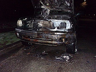 Courtesy photo
Information is being sought on this vehicle arson case that occurred on April 12 at approximately 2:30 a.m. The vehicle was parked on the roadway in the 200 block of north 10th Street in Coeur d&#146;Alene.