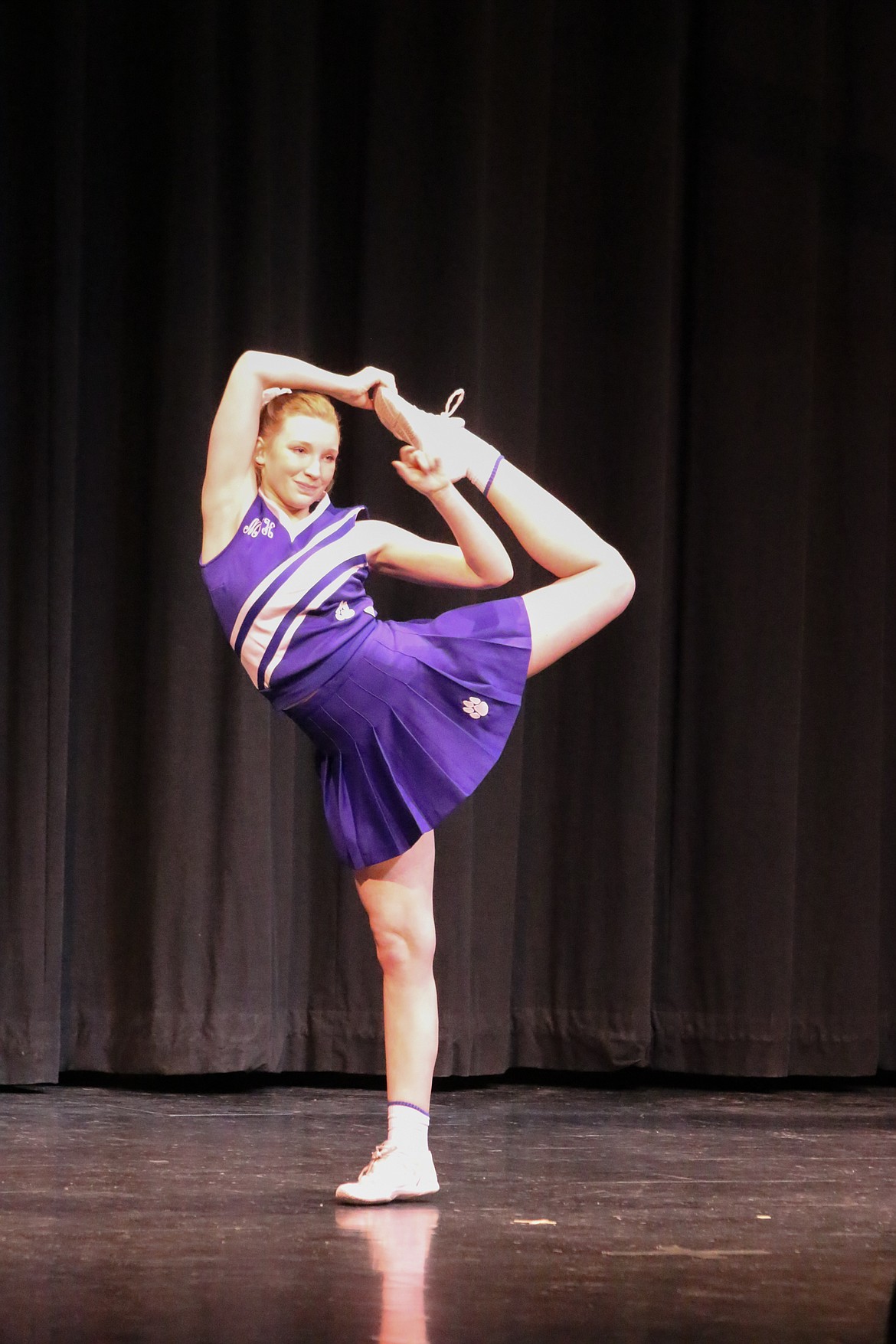 Photo by MANDI BATEMAN
DYW winner, Katie Summerfield with her cheer routine that she performed to &#147;Mickey&#148; by Toni Basil.