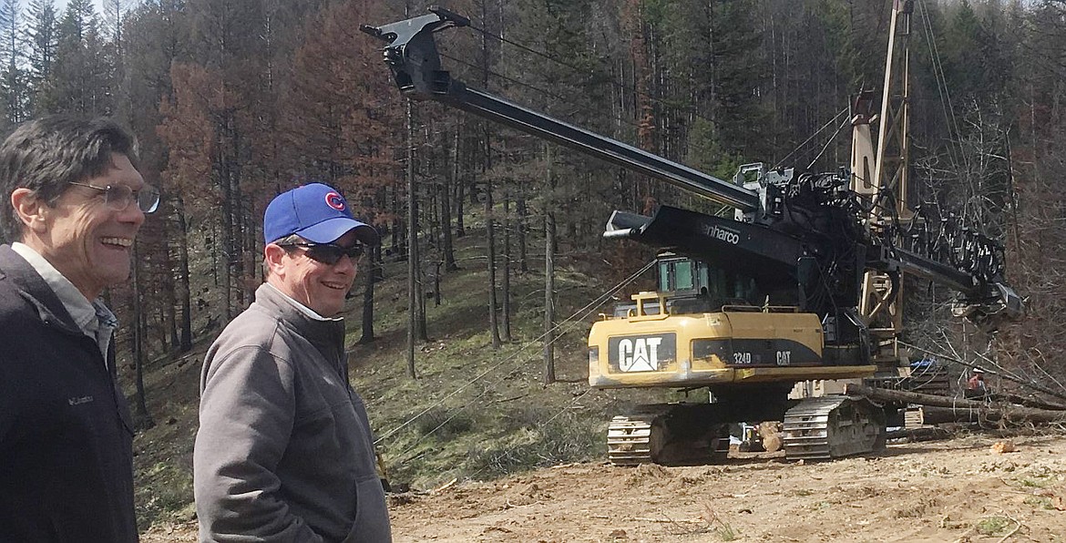 CABINET FORESTRY Collaborative co-chairs Doug Ferrell, left, and Shawn Morgan work together with other community members to provide input for U.S. Forest Service projects, helping them move forward quickly.