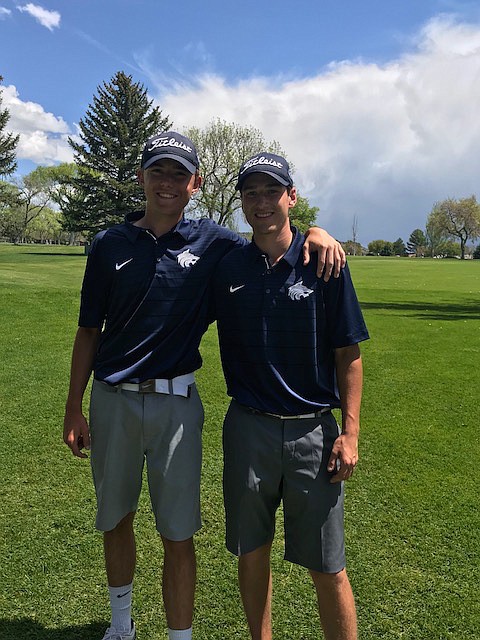 Lake City Highs boys medalists from the state 5A golf tournament in Pocatello were, from left, Ryan Chapman (fourth) and Cameron Johnson (eighth).