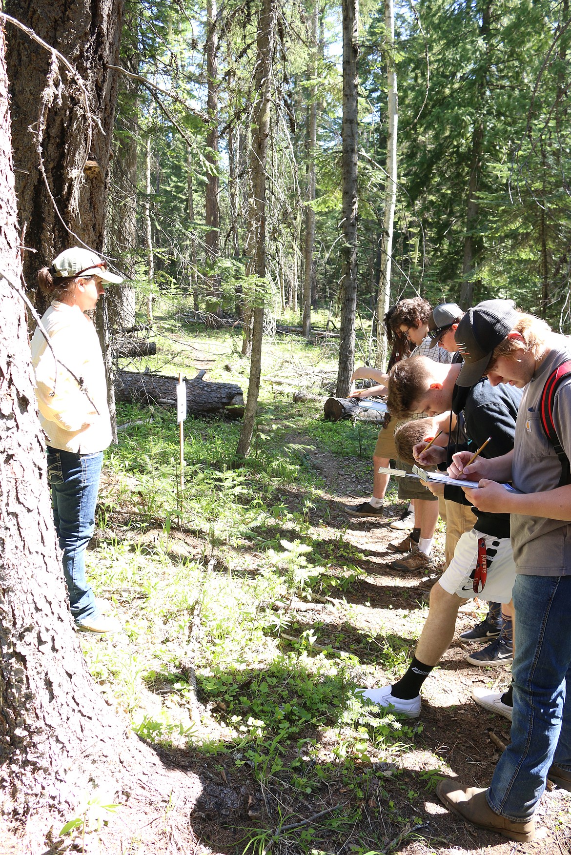 (Photo by MARY MALONE)
Priest River Lamanna High School students were among the 700 North Idaho youth who participated in the Idaho State Forestry Contest last Thursday at Delay Farms in Careywood.