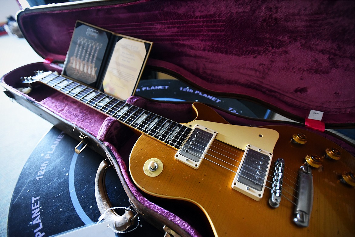 A Gibson 60th anniversary &#145;57 Les Paul Goldtop custom electric guitar at Roadhouse Vintage is one of only 60 ever made.