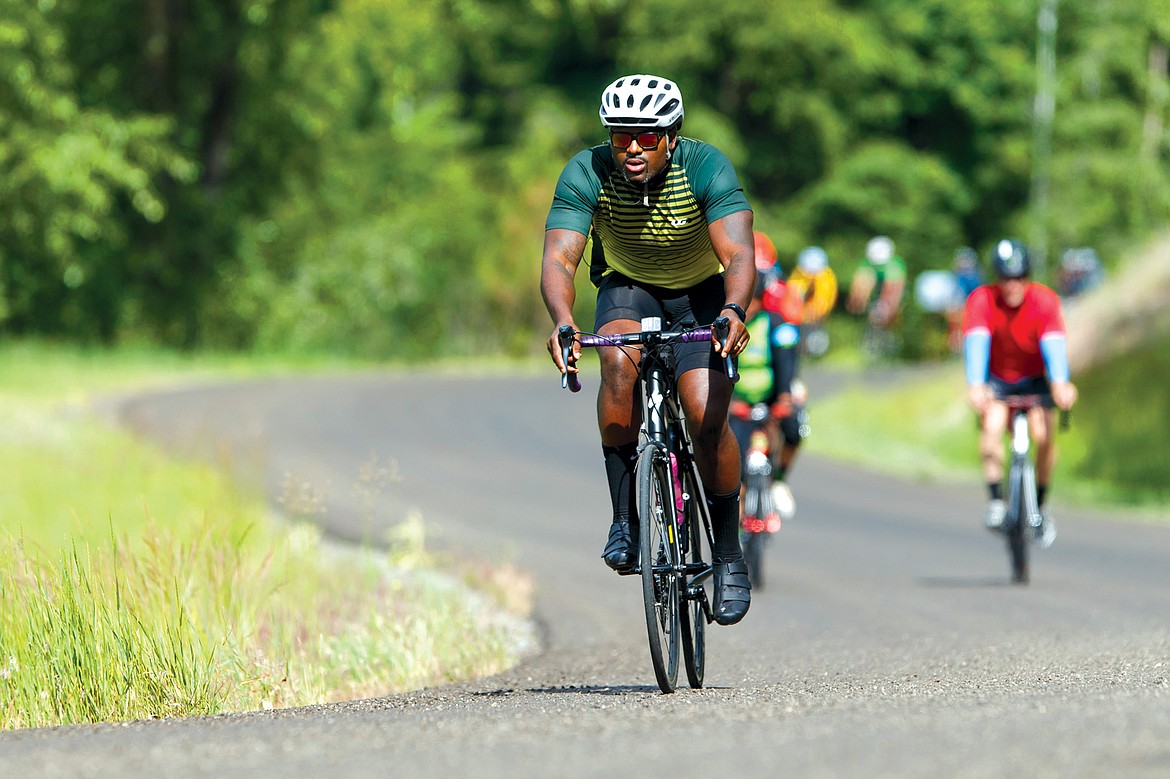 Riders compete in a past CHAFE 150 Gran Fondo bicycling event. On Wednesday, Sandpoint Rotary donated $75,000 from funds raised by the CHAFE 150 bicycle ride to benefit the Lake Pend Oreille School District’s after-school programs.