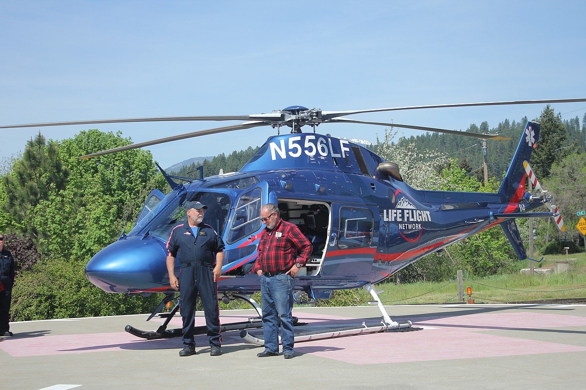 Photo by TANNA YEOUMANS
The Boundary Community Hospital&#146;s annual Health Fair was attended by the Life Flight helicopter and crew.