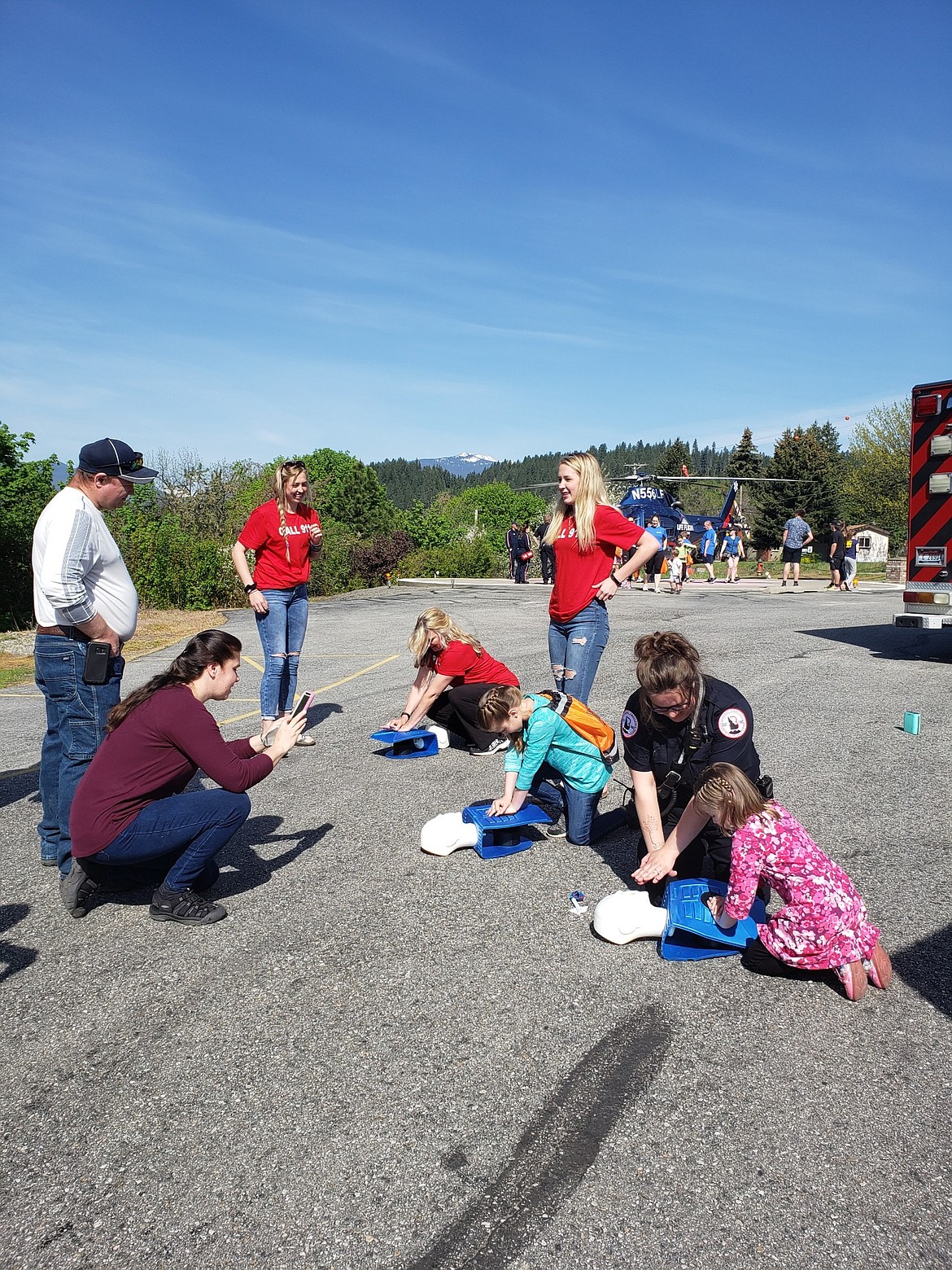 (Courtesy Photo)
The Boundary Community Hospital nurses and staff assisted with teaching people of all ages a couple of life saving emergency techniques such as CPR.