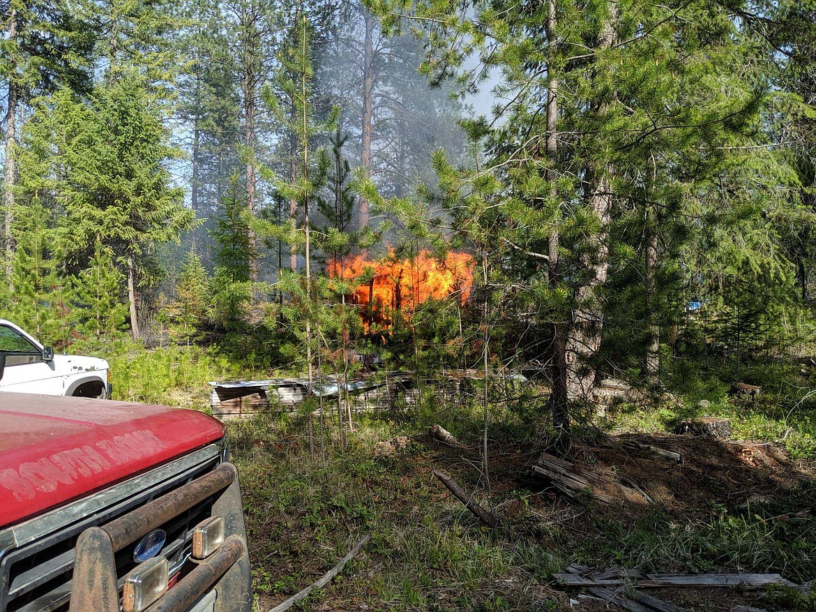 Courtesy photo
The Wolverine Road fire quickly spread to about 4.7 acres.