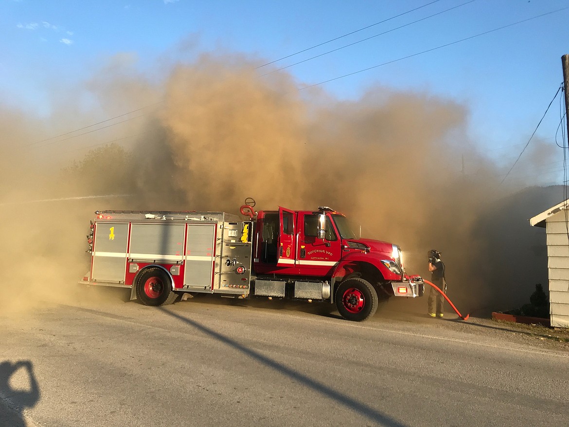SUPERIOR VOLUNTEER Fire Department worked until 1:45 a.m. Sunday, May 12 to extinguish the flames. (Courtesy photo)