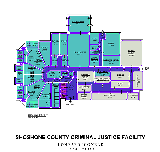 Courtesy photo 
The preliminary first draft of the proposed Shoshone County Public Safety Building (Sheriff&#146;s Office and Jail).