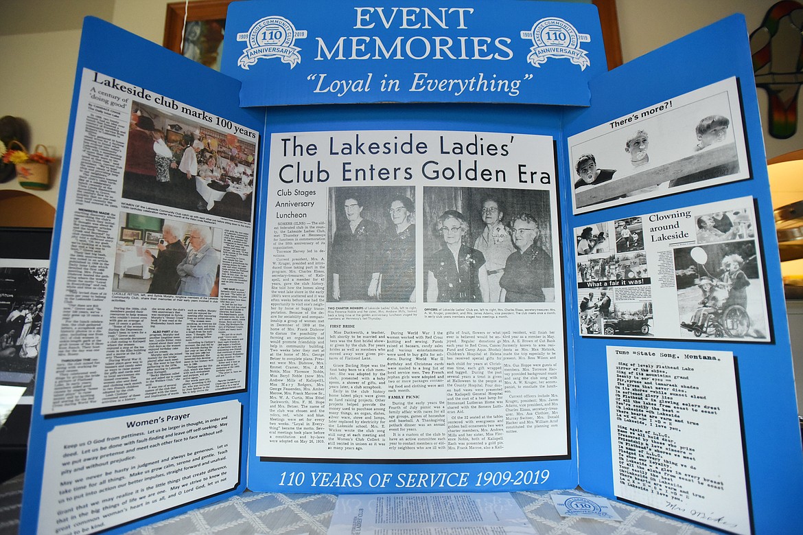 News clippings from recent history at the 110th anniversary meeting of the Lakeside Community Club.