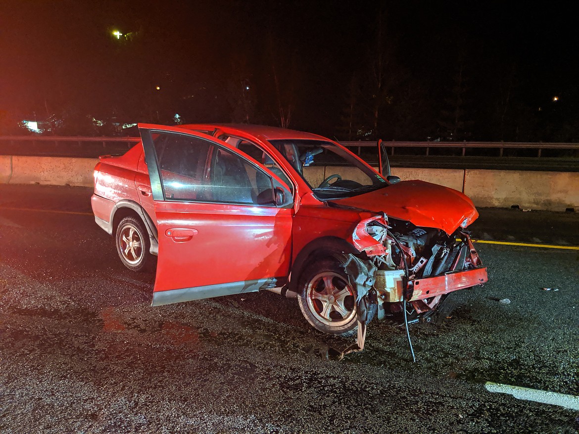 Photo by CHANSE WATSON/
A side view of the car. It is suspected that the driver was distracted by fireworks being lit and shot from the moving vehicle.