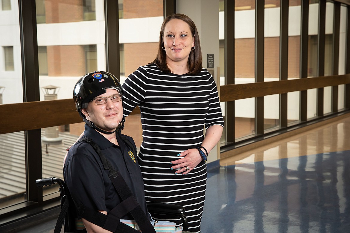 MHP Trooper Wade Palmer and his wife, Lindsey. (Photo courtesy University of Utah Health)