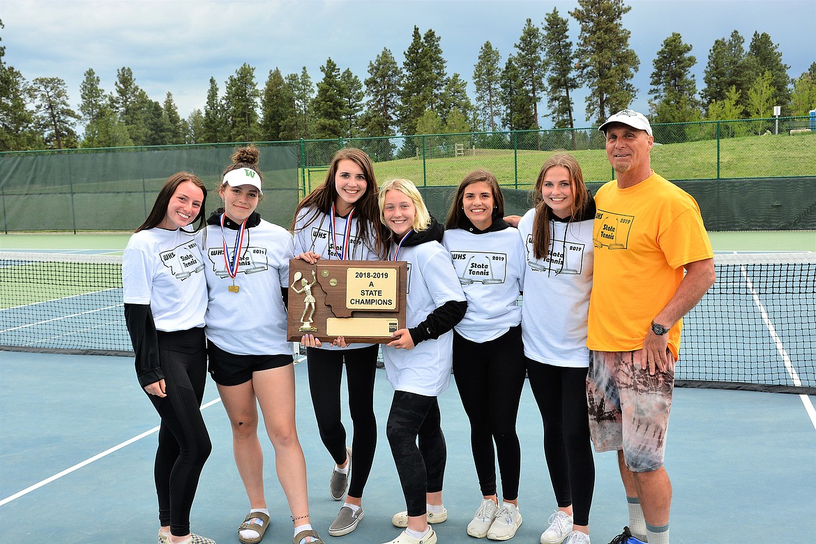 The Whitefish Bulldog tennis team earned the Class A state title following the state tournament last week at Flathead Valley Community College. (Photo courtesy Jeff Doorn)