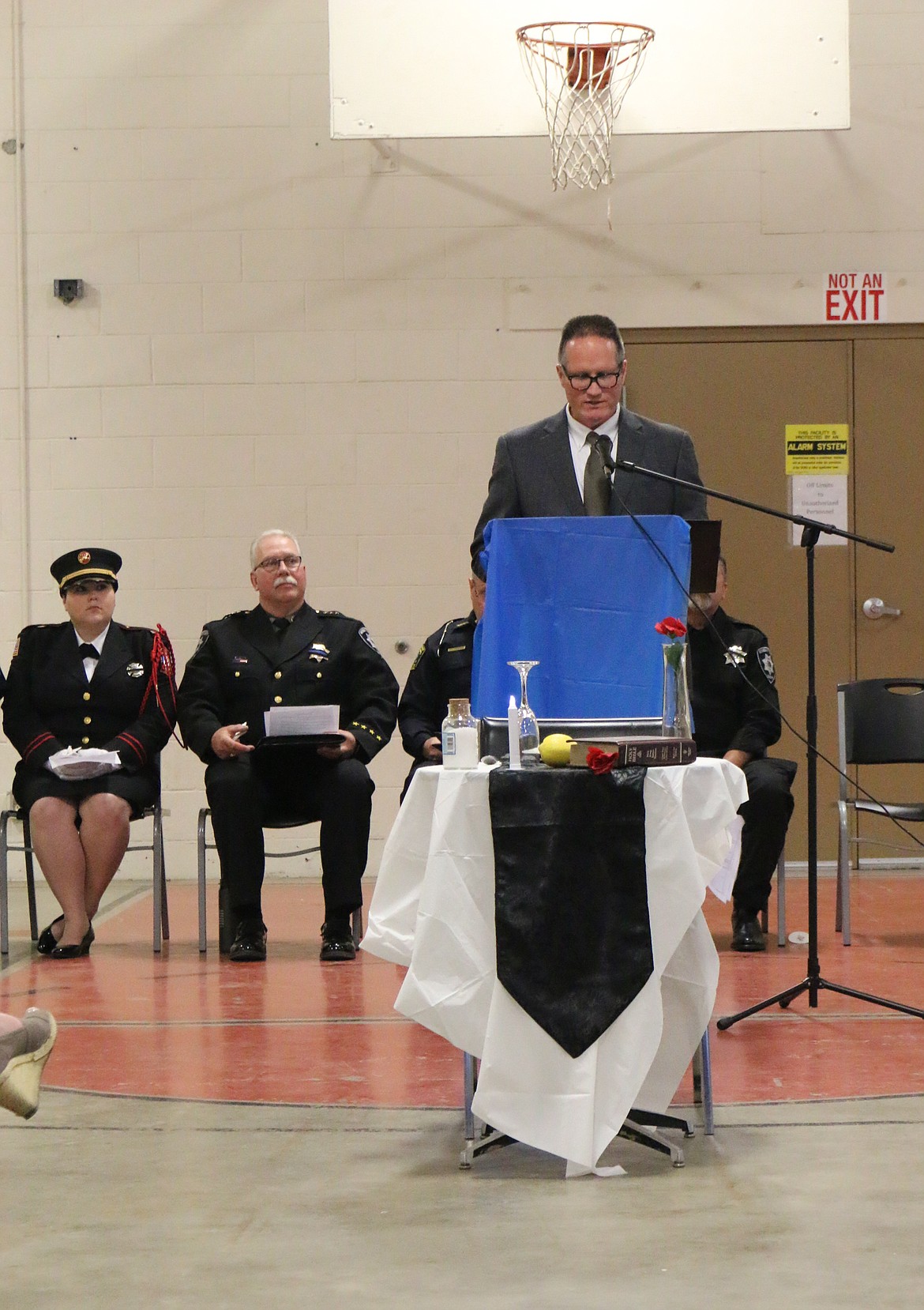 Photo by MANDI BATEMAN
Bonners Ferry Mayor David Sims read the City Proclamation.