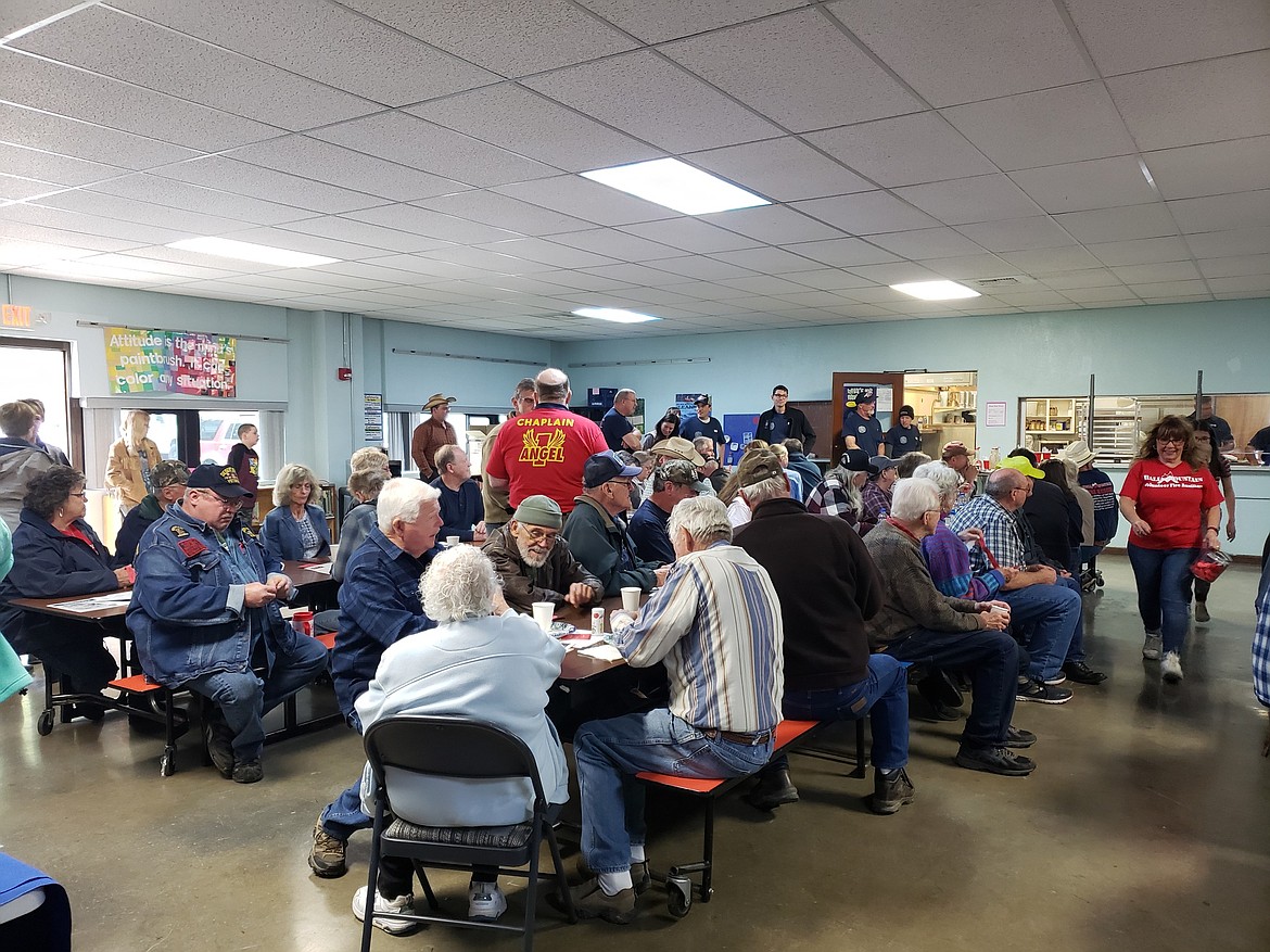 Photo by SANDY STEINHAGEN
It was standing room only at the Hall Mountain Fire annual pancake breakfast.