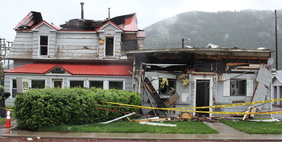 SUPERIOR&#146;S SECOND oldest building burned on Saturday, May 11 after officials suspect laundry driers ignited the structure fire. (Maggie Dresser photos/Mineral Independent)