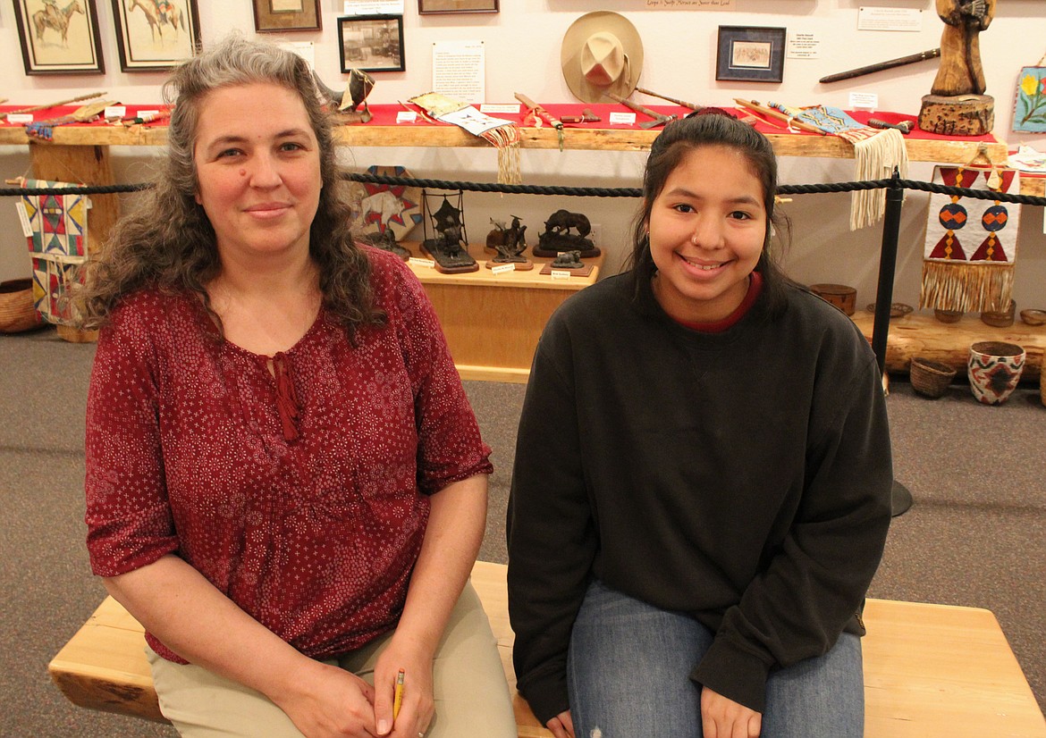 Amy Webster, left, the museum&#146;s project director and collections manager, and Jordan Bush, an enrolled member of the Confederated Tribes of the Colville Reservation, who is studying Tribal Historic Preservation at Salish Kootenai College, said the museum helps educate tourists about the lives once led by indigenous peoples.